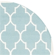 Safavieh Dhurries Light Blue Contemporary Rug - Round 6'
