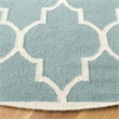 Safavieh Dhurries Light Blue Contemporary Rug - Round 6'