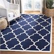 Safavieh Dhurries Navy Contemporary Rug - 4' x 6'