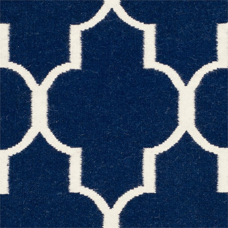 Safavieh Dhurries Navy Contemporary Rug - 9' x 12'