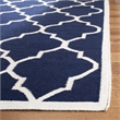 Safavieh Dhurries Navy Contemporary Rug - Runner 2'6