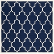 Safavieh Dhurries Navy Contemporary Rug - Square 6'