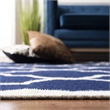 Safavieh Dhurries Navy Contemporary Rug - Square 6'