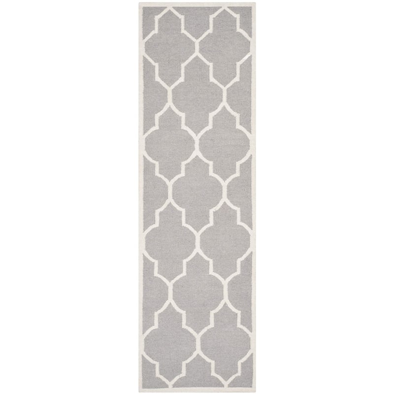 Safavieh Dhurries Dark Grey Contemporary Rug - 2'6