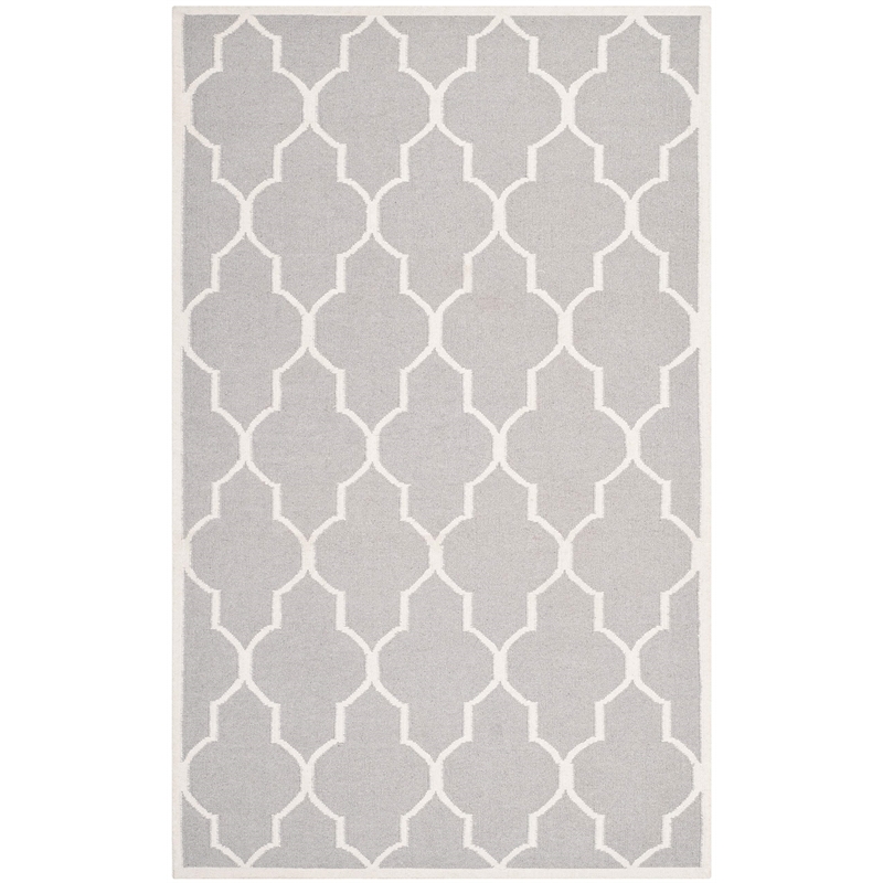 Safavieh Dhurries Dark Grey Contemporary Rug - 5' x 8'