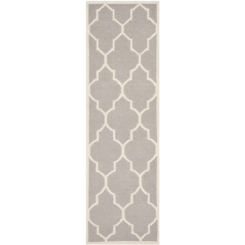 Safavieh Dhurries Dark Grey Contemporary Rug Runner 2'6" x 8' eBay