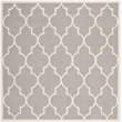 Safavieh Dhurries Dark Grey Contemporary Rug - Square 6'