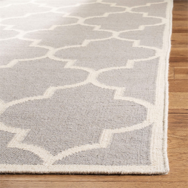 Safavieh Dhurries Dark Grey Contemporary Rug - Square 6'