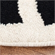Safavieh Dhurries Black Contemporary Rug - Round 6'