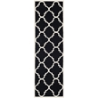 Safavieh Dhurries Black Contemporary Rug - Runner 2'6