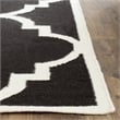 Safavieh Dhurries Black Contemporary Rug - Runner 2'6