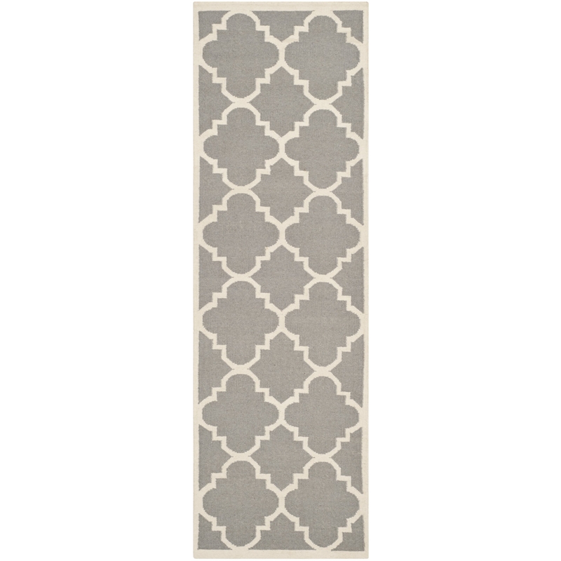 Safavieh Dhurries Grey Contemporary Rug - 2'6