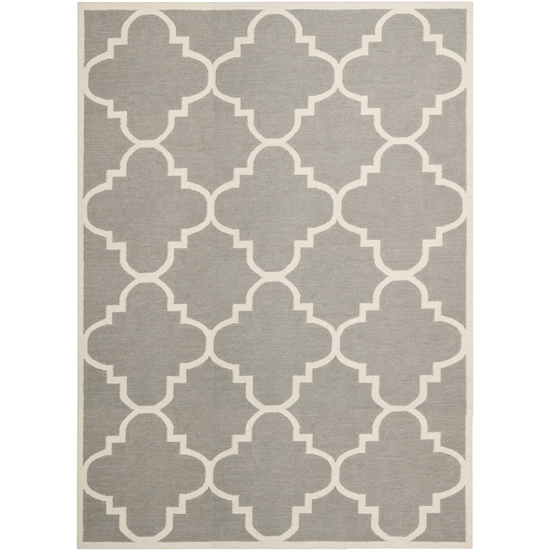 Safavieh Dhurries Grey Contemporary Rug - 8' x 10'