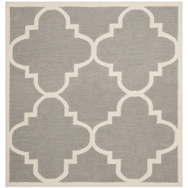 Safavieh Dhurries Grey Contemporary Rug - Square 6'