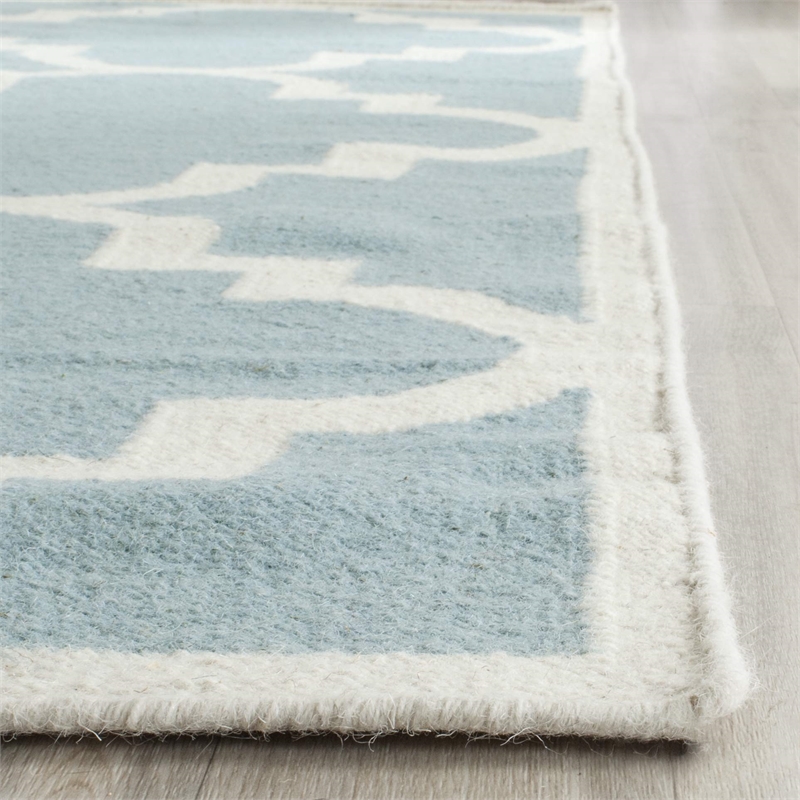 Safavieh Dhurries Light Blue Contemporary Rug - 3' x 5'