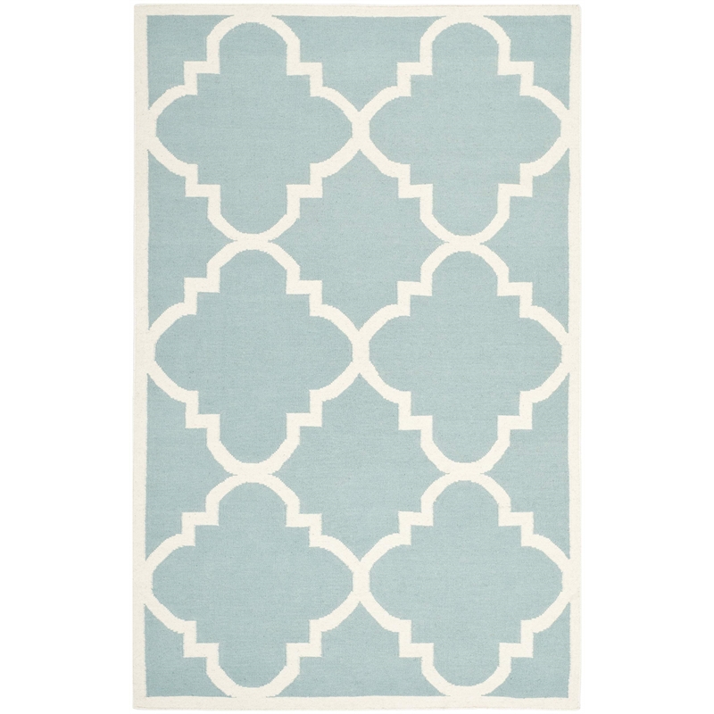 Safavieh Dhurries Light Blue Contemporary Rug - 4' x 6'