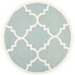 Safavieh Dhurries Light Blue Contemporary Rug - Round 6'
