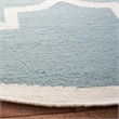 Safavieh Dhurries Light Blue Contemporary Rug - Round 6'