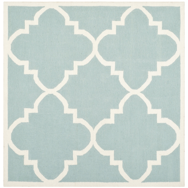 Safavieh Dhurries Light Blue Contemporary Rug - Square 6'