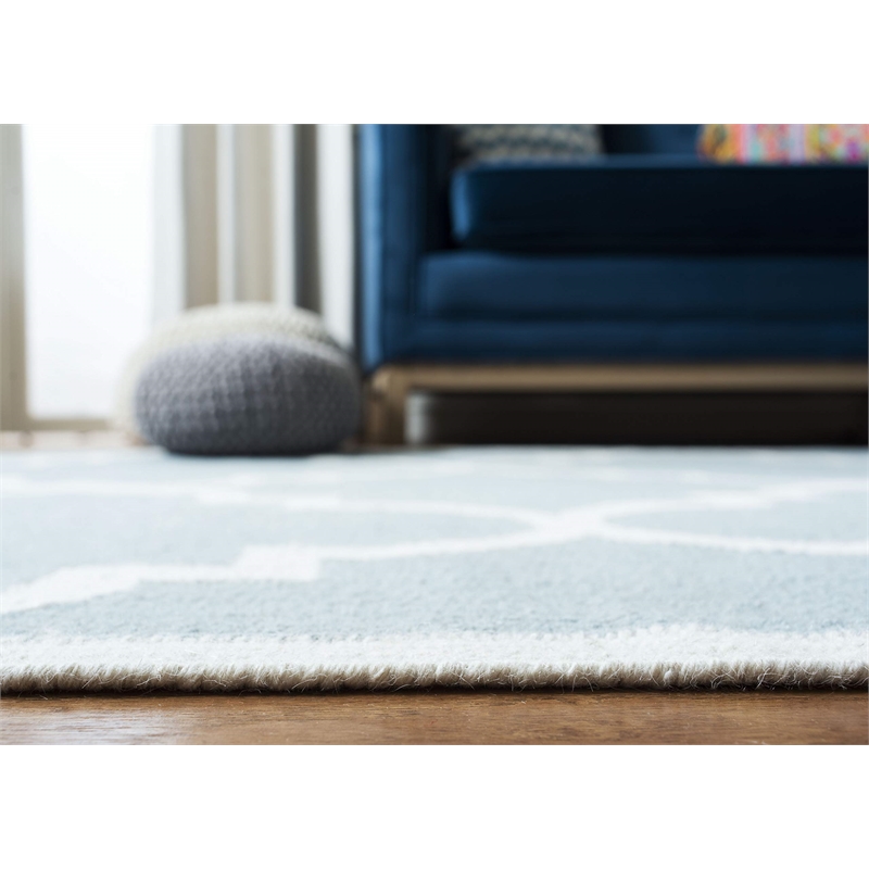 Safavieh Dhurries Light Blue Contemporary Rug - Square 6'