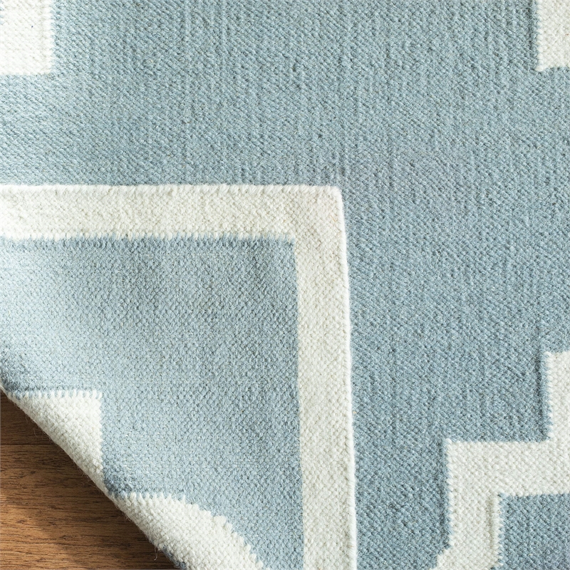 Safavieh Dhurries Light Blue Contemporary Rug - Square 6'
