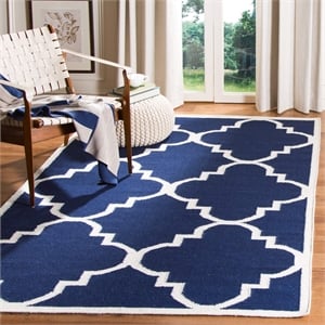 Safavieh Dhurries Navy Contemporary Rug - 3' x 5'