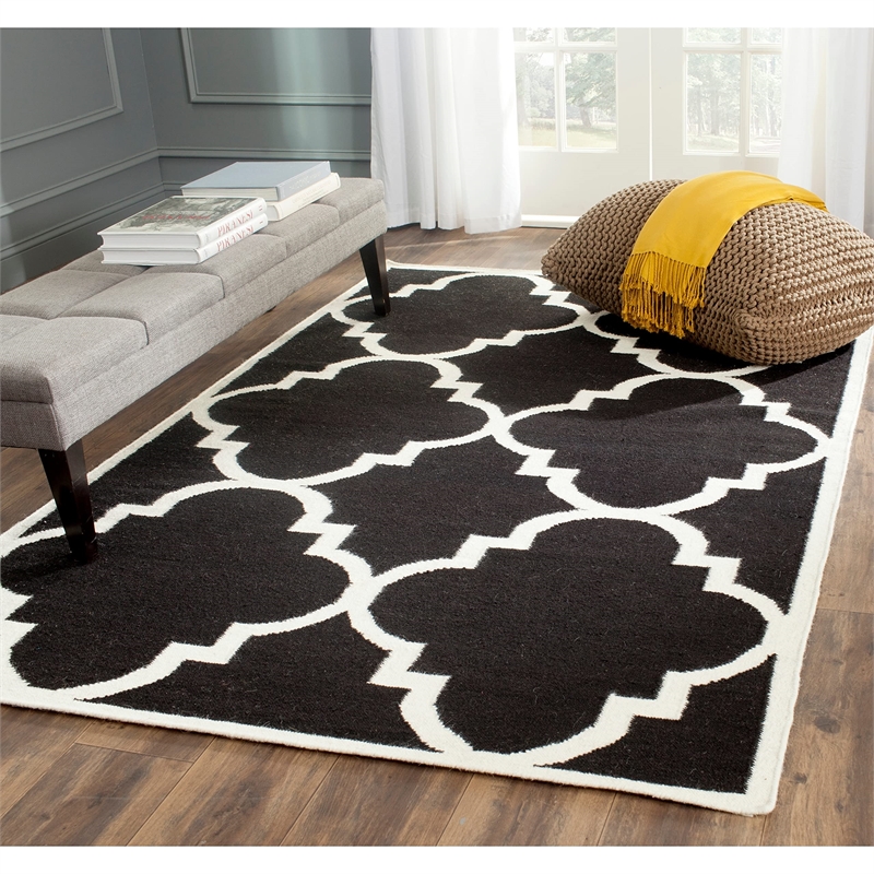 Safavieh Dhurries Navy Contemporary Rug - 3' x 5'