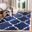 Safavieh Dhurries Navy Contemporary Rug - 6' x 9'