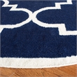 Safavieh Dhurries Navy Contemporary Rug - Round 6'