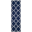 Safavieh Dhurries Navy Contemporary Rug - Runner 2'6