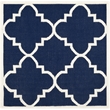 Safavieh Dhurries Navy Contemporary Rug - Square 6'