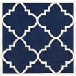 Safavieh Dhurries Dark Grey Contemporary Rug - Square 8'