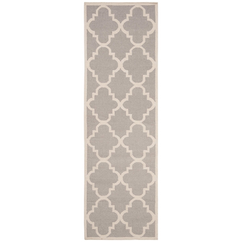 Safavieh Dhurries Dark Grey Contemporary Rug - 2'6