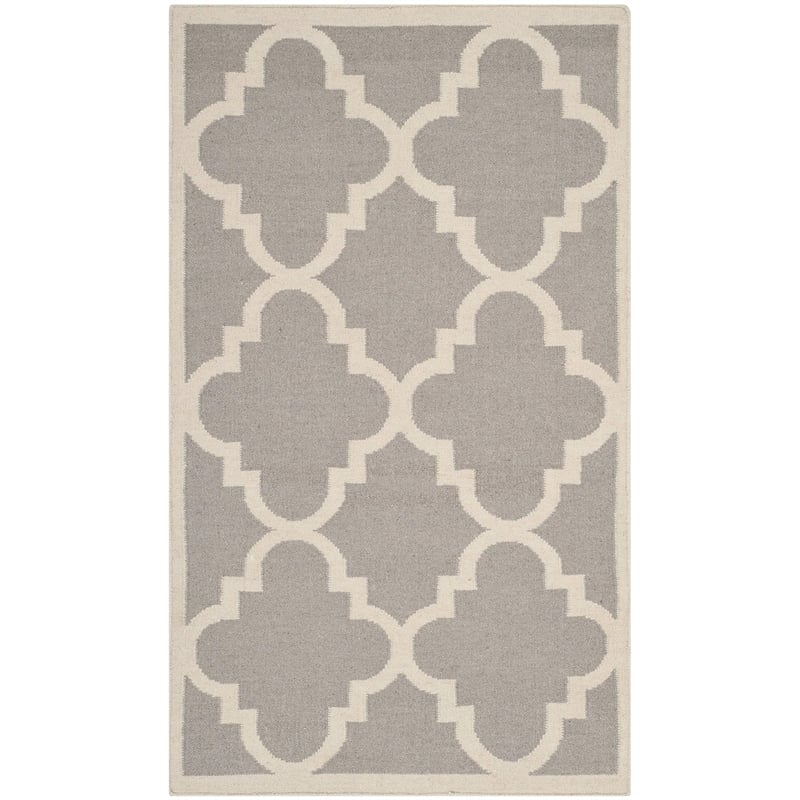Safavieh Dhurries Dark Grey Contemporary Rug - 3' x 5'