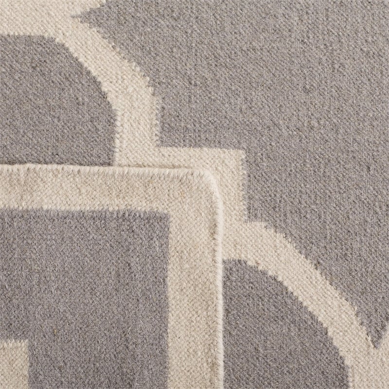 Safavieh Dhurries Dark Grey Contemporary Rug - 9' x 12'