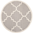 Safavieh Dhurries Dark Grey Contemporary Rug - Round 6'