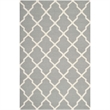 Safavieh Dhurries Grey Contemporary Rug - 9' x 12'