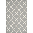Safavieh Dhurries Grey Contemporary Rug - 10' x 14'