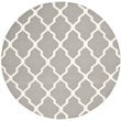 Safavieh Dhurries Grey Contemporary Rug - Round 6'