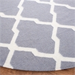 Safavieh Dhurries Grey Contemporary Rug - Round 6'