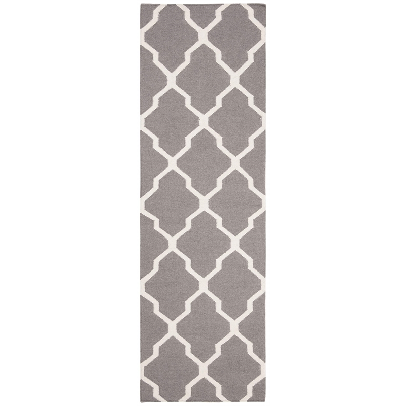 Safavieh Dhurries Grey Contemporary Rug - Runner 2'6
