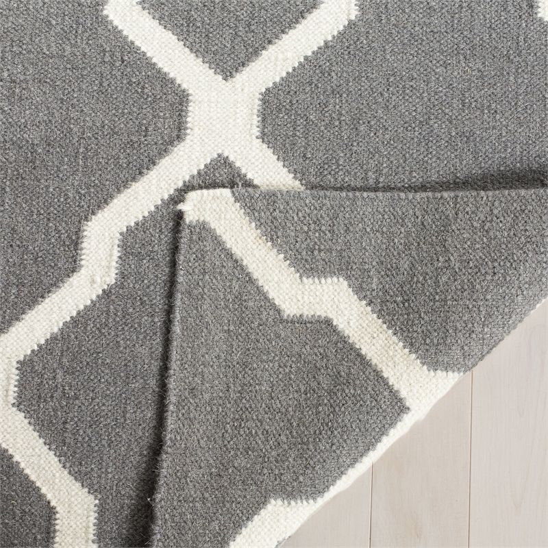 Safavieh Dhurries Grey Contemporary Rug - Runner 2'6