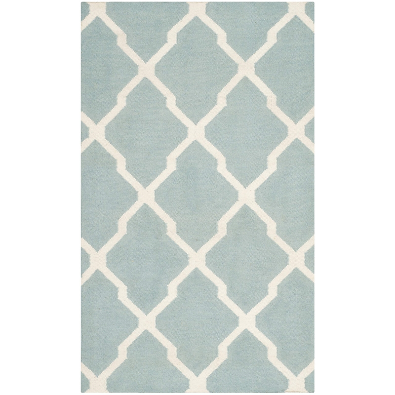 Safavieh Dhurries Light Blue Contemporary Rug - 3' x 5'