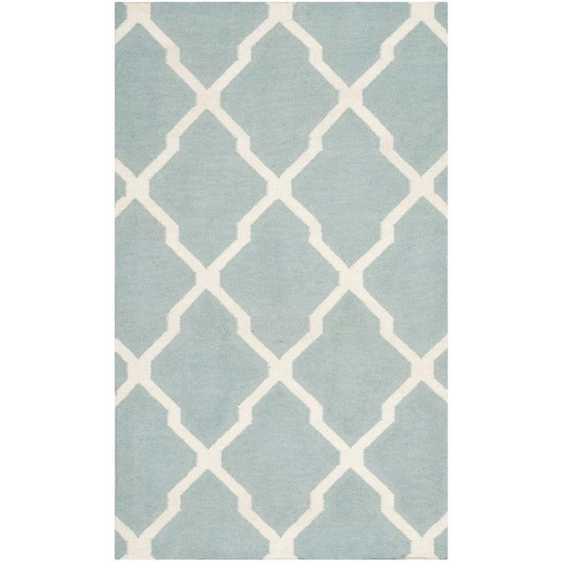 Safavieh Dhurries Light Blue Contemporary Rug 3' x 5