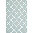 Safavieh Dhurries Light Blue Contemporary Rug - 4' x 6'