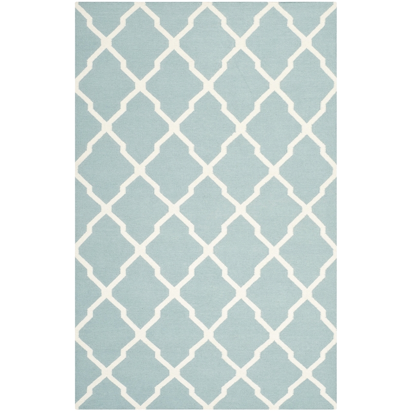 Safavieh Dhurries Light Blue Contemporary Rug - 5' x 8'
