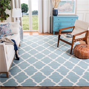 Safavieh Dhurries Light Blue Contemporary Rug - Square 6'