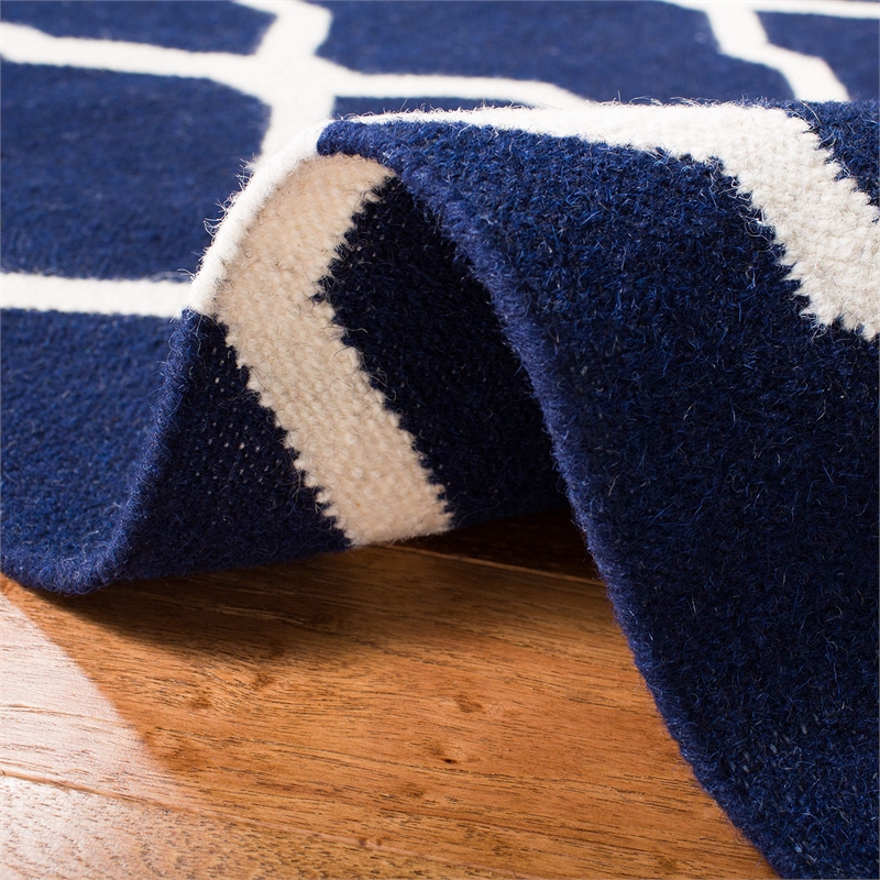 Safavieh Dhurries Navy Contemporary Rug - 3' x 5'