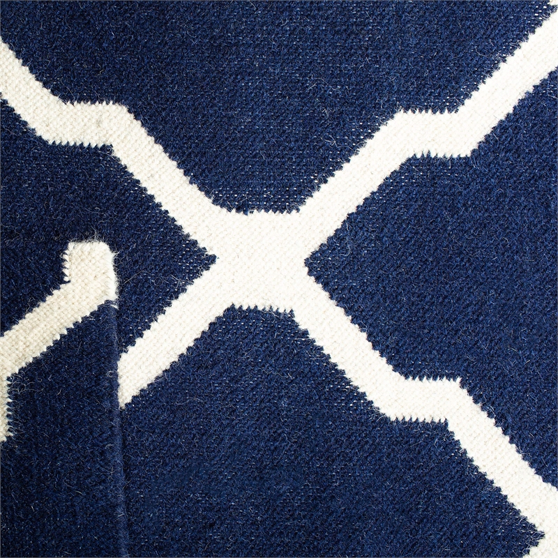 Safavieh Dhurries Navy Contemporary Rug - 3' x 5'