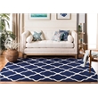 Safavieh Dhurries Navy Contemporary Rug - 5' x 8'